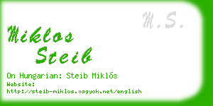 miklos steib business card